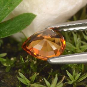 0.59캐럿 천연 만다린 오렌지 사파이어, 배 모양, 6.1×5 mm, VVS-VS