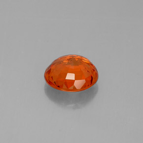 1.28캐럿 천연 만다린 오렌지 사파이어, 라운드 컷, 6.46 mm, VS