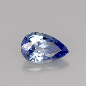 1.12캐럿 천연 콘플라워 블루 사파이어, 배 모양, 8.2×5.2 mm, VS