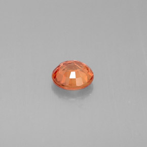 0.59캐럿 천연 레드 오렌지 사파이어, 라운드 컷, 4.95 mm, VVS