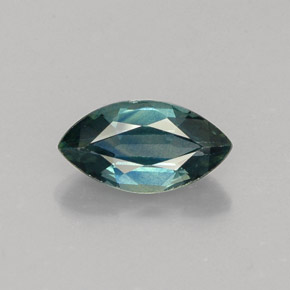 1.08캐럿 천연 푸르스름한 그린 사파이어, 마퀴즈, 8.8×4.7 mm, VVS