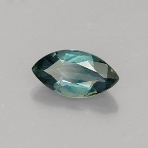 1.08캐럿 천연 푸르스름한 그린 사파이어, 마퀴즈, 8.8×4.7 mm, VVS