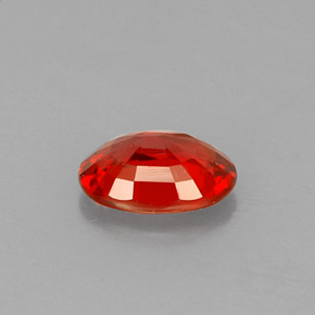 0.60캐럿 천연 레드 오렌지 사파이어, 타원형 컷, 6.1×4.3 mm, VS