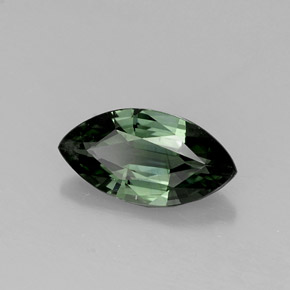 0.76캐럿 천연 푸르스름한 그린 사파이어, 마퀴즈, 8.1×4.3 mm, VVS-VS