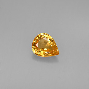 0.74캐럿 천연 오렌지 사파이어, 배 모양, 6.2×5 mm, IF