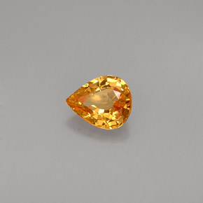 0.74캐럿 천연 오렌지 사파이어, 배 모양, 6.2×5 mm, IF