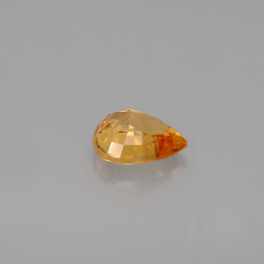 0.74캐럿 천연 오렌지 사파이어, 배 모양, 6.2×5 mm, IF