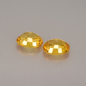 캐럿 천연 골든 옐로우 사파이어 보석, 타원형 컷, 6×5 mm, VVS