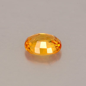 0.87캐럿 천연 옐로우 오렌지 사파이어, 타원형 컷, 6.2×5.2 mm, VVS