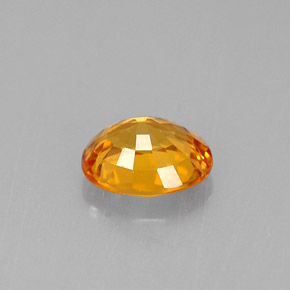 0.69캐럿 천연 옐로우 오렌지 사파이어, 타원형 컷, 5.8×4.7 mm, VVS