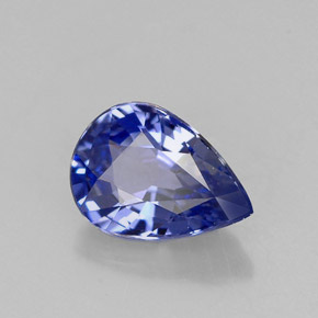 0.99캐럿 천연 콘플라워 블루 사파이어, 배 모양, 7.2×5.1 mm, VVS-VS