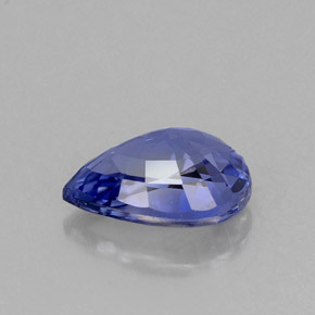 0.99캐럿 천연 콘플라워 블루 사파이어, 배 모양, 7.2×5.1 mm, VVS-VS
