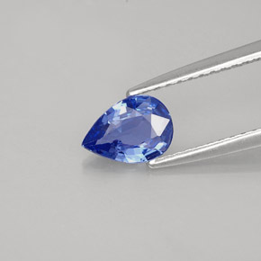 0.66캐럿 천연 콘플라워 블루 사파이어, 배 모양, 7.1×5 mm, VVS