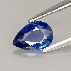 0.62캐럿 천연 콘플라워 블루 사파이어, 배 모양, 7.1×5 mm, VVS
