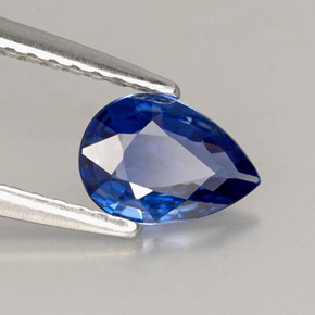 0.62캐럿 천연 콘플라워 블루 사파이어, 배 모양, 7.1×5 mm, VVS