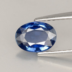 0.78캐럿 천연 콘플라워 블루 사파이어, 타원형 컷, 6.9×5.1 mm, VVS-VS