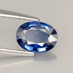 0.78캐럿 천연 콘플라워 블루 사파이어, 타원형 컷, 6.9×5.1 mm, VVS-VS