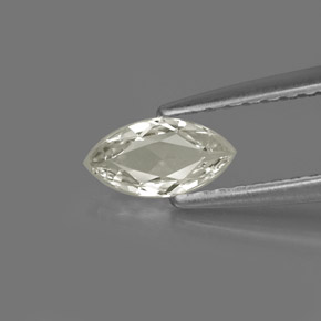 0.40캐럿 천연 연한 녹빛 화이트 사파이어, 마퀴즈, 6.9×3.6 mm, VVS