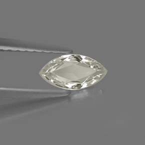 0.40캐럿 천연 연한 녹빛 화이트 사파이어, 마퀴즈, 6.9×3.6 mm, VVS