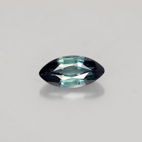 0.73캐럿 천연 푸르스름한 그린 사파이어, 마퀴즈, 7.9×3.9 mm, VVS-VS