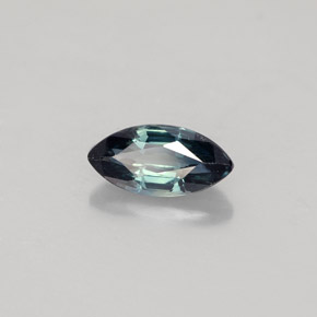 0.73캐럿 천연 푸르스름한 그린 사파이어, 마퀴즈, 7.9×3.9 mm, VVS-VS