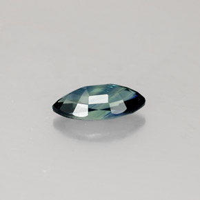 0.73캐럿 천연 푸르스름한 그린 사파이어, 마퀴즈, 7.9×3.9 mm, VVS-VS