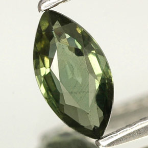 0.50캐럿 천연 푸르스름한 그린 사파이어, 마퀴즈, 7.1×3.8 mm, VS