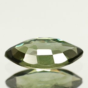 0.50캐럿 천연 푸르스름한 그린 사파이어, 마퀴즈, 7.1×3.8 mm, VS
