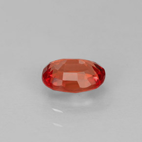 0.86캐럿 천연 레드 오렌지 사파이어, 타원형 컷, 6.2×4.8 mm, VVS-VS