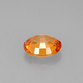 0.76캐럿 천연 만다린 오렌지 사파이어, 타원형 컷, 5.9×5 mm, IF