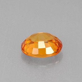 0.82캐럿 천연 만다린 오렌지 사파이어, 타원형 컷, 6×5 mm, VVS-VS