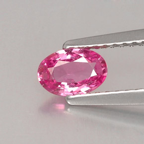 0.50캐럿 천연 핑크 사파이어, 타원형 컷, 6.1×4.1 mm, VS