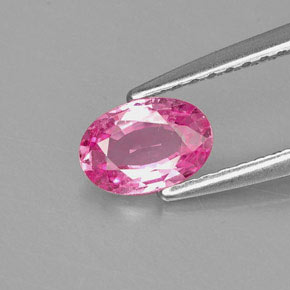 0.59캐럿 천연 핑크 사파이어, 타원형 컷, 6.3×4.3 mm, VS