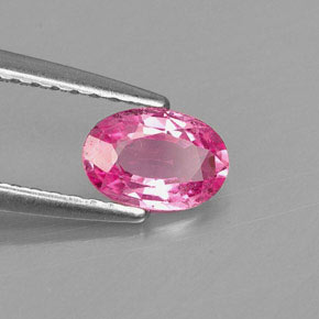 0.59캐럿 천연 핑크 사파이어, 타원형 컷, 6.3×4.3 mm, VS