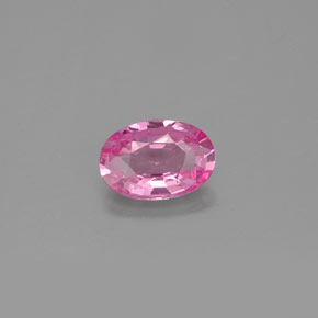 0.57캐럿 천연 핑크 사파이어, 타원형 컷, 6.1×4.2 mm, VVS-VS