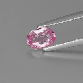 0.50캐럿 천연 핑크 사파이어, 타원형 컷, 5.9×4.1 mm, VS-SI