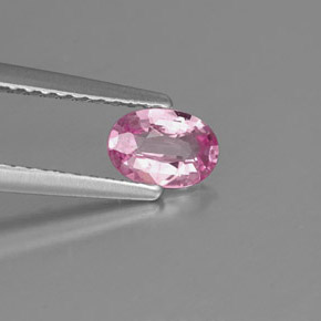 0.50캐럿 천연 핑크 사파이어, 타원형 컷, 5.9×4.1 mm, VS-SI