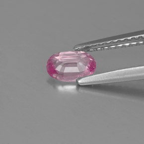0.50캐럿 천연 핑크 사파이어, 타원형 컷, 5.9×4.1 mm, VS-SI