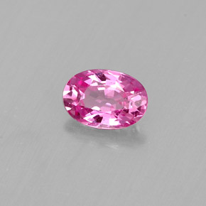 0.46캐럿 천연 핑크 사파이어, 타원형 컷, 5.4×3.8 mm, VS