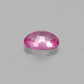 0.46캐럿 천연 핑크 사파이어, 타원형 컷, 5.4×3.8 mm, VS