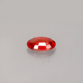 0.52캐럿 천연 레드 오렌지 사파이어, 타원형 컷, 6×4.1 mm, VVS