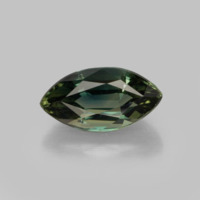 1.80캐럿 천연 푸르스름한 그린 사파이어, 마퀴즈, 9.9×5.2 mm, VVS