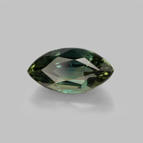 1.80캐럿 천연 푸르스름한 그린 사파이어, 마퀴즈, 9.9×5.2 mm, VVS