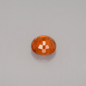0.66캐럿 천연 만다린 오렌지 사파이어, 라운드 컷, 5.09 mm, VS