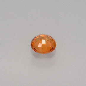 0.58캐럿 천연 만다린 오렌지 사파이어, 라운드 컷, 4.91 mm, VVS-VS