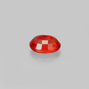 0.71캐럿 천연 레드 오렌지 사파이어, 타원형 컷, 5.9×4.1 mm, VS