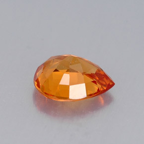 0.69캐럿 천연 만다린 오렌지 사파이어, 배 모양, 6.1×5 mm, VVS-VS
