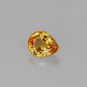 0.74캐럿 천연 골든 옐로우 사파이어, 배 모양, 5.8×4.8 mm, VVS-VS