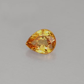 0.74캐럿 천연 골든 옐로우 사파이어, 배 모양, 5.8×4.8 mm, VVS-VS