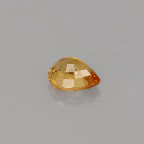 0.74캐럿 천연 골든 옐로우 사파이어, 배 모양, 5.8×4.8 mm, VVS-VS